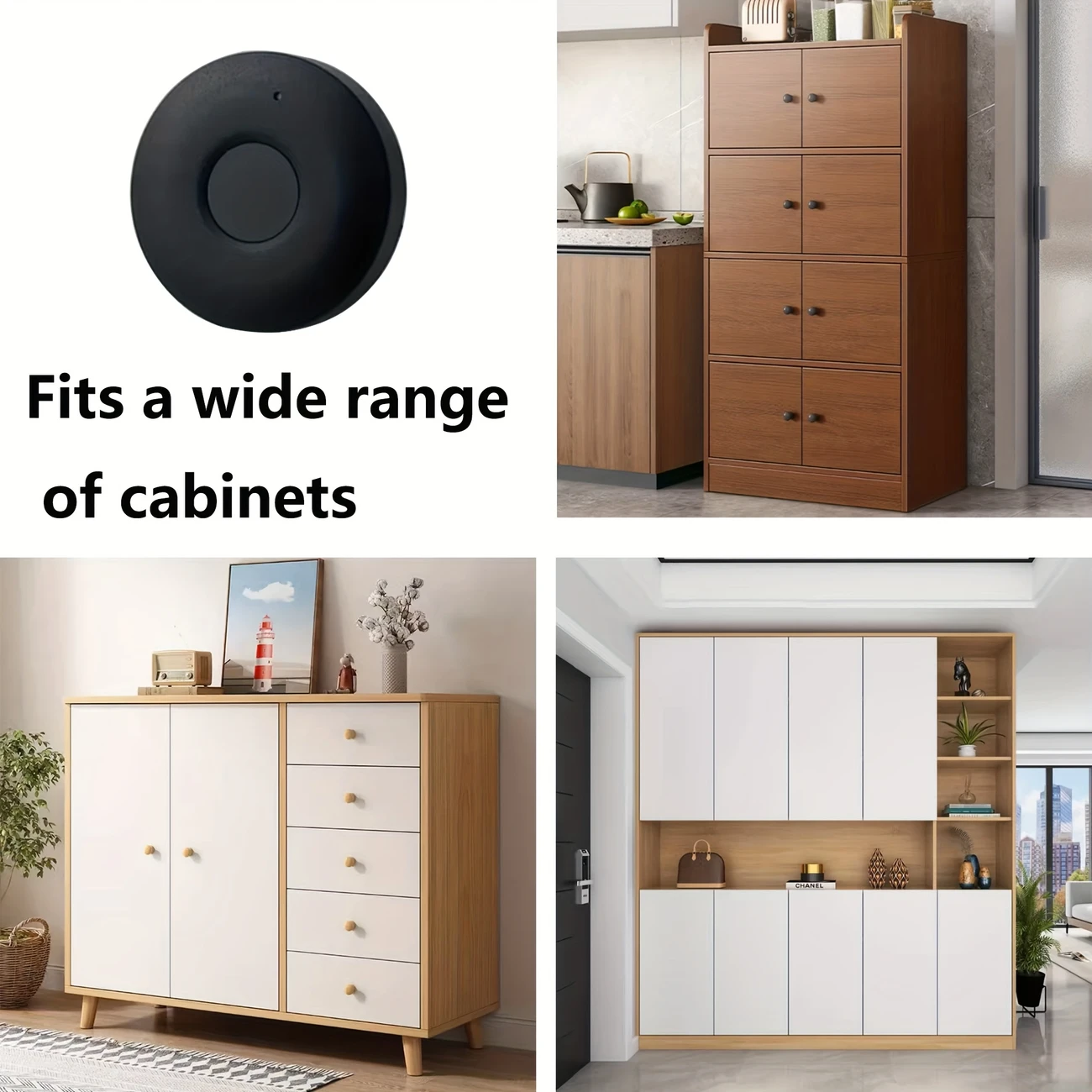 Smart Round Fingerprint Lock for Office Drawers & File Storage - Image 3