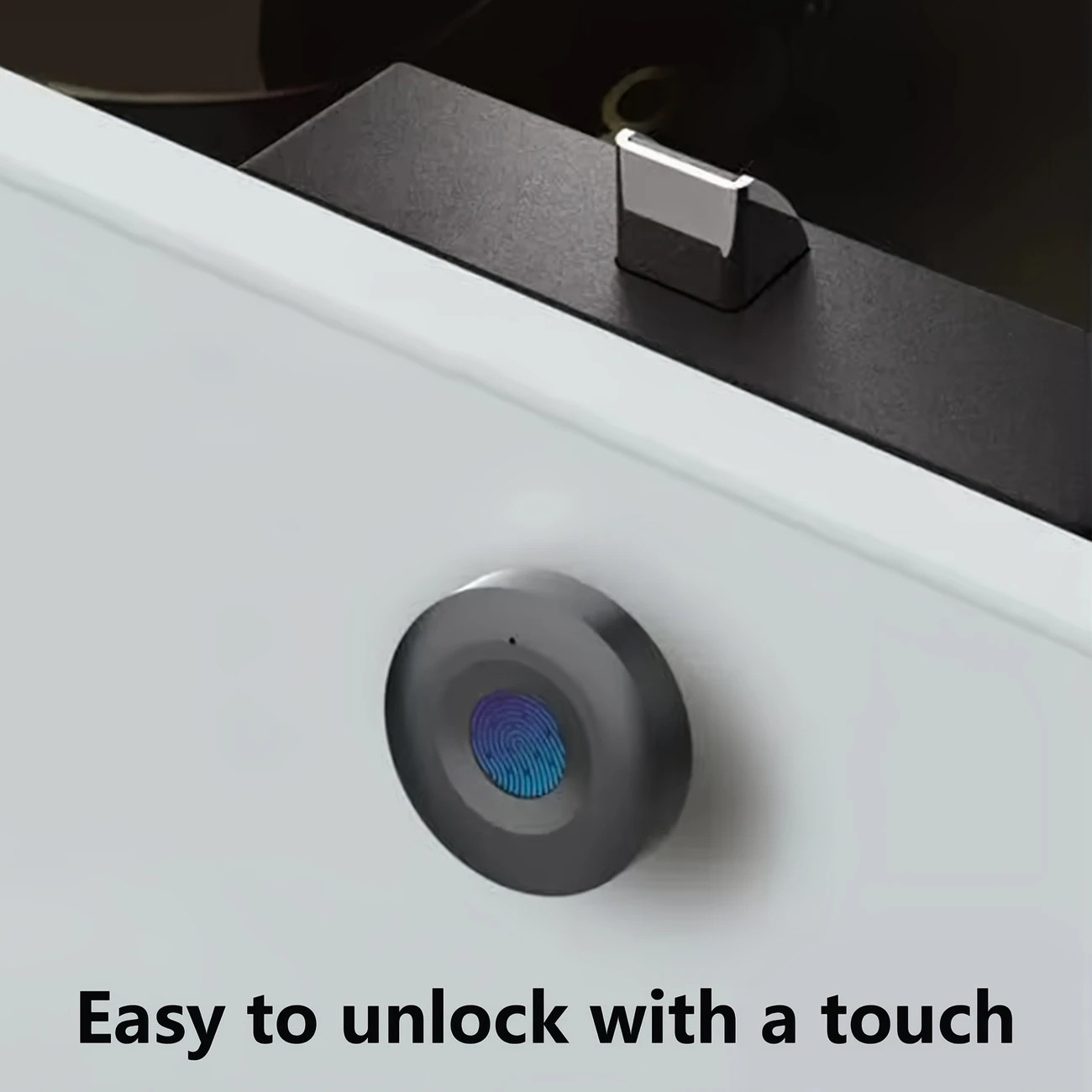Smart Round Fingerprint Lock for Office Drawers & File Storage - Image 4